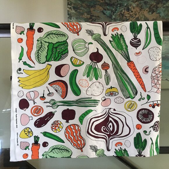IKEA Paulin Machado Colourful Veggies 2014 Large Fabric Material Panel - Picture 6 of 14